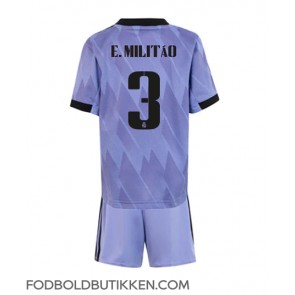 Real Madrid Eder Militao #3 Udebanetrøje Børn 2022-23 Kortærmet (+ Korte bukser)